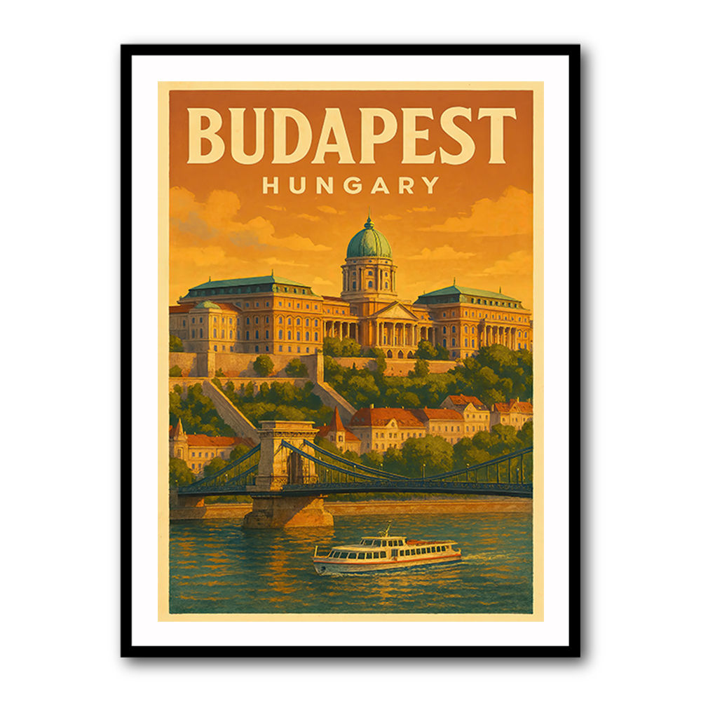 Budapest Buda Castle Travel Poster 1 Wall Art Budapest Buda Castle Travel Poster 1 Wall Art