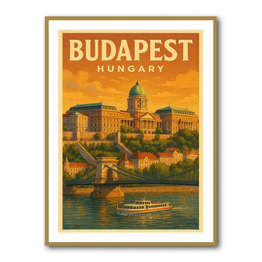 Budapest Buda Castle Travel Poster 1 Wall Art Budapest Buda Castle Travel Poster 1 Wall Art