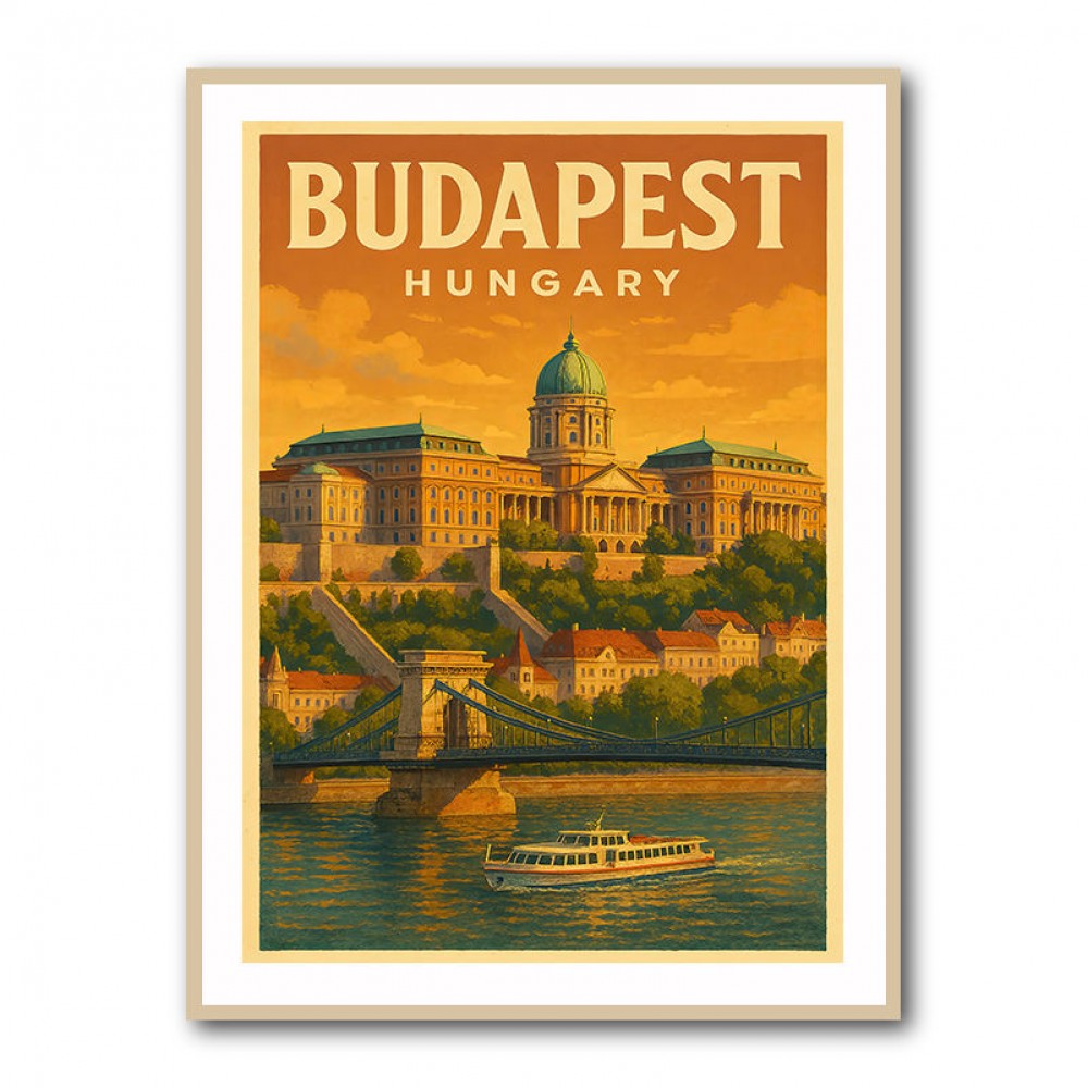 Budapest Buda Castle Travel Poster 1 Wall Art Budapest Buda Castle Travel Poster 1 Wall Art
