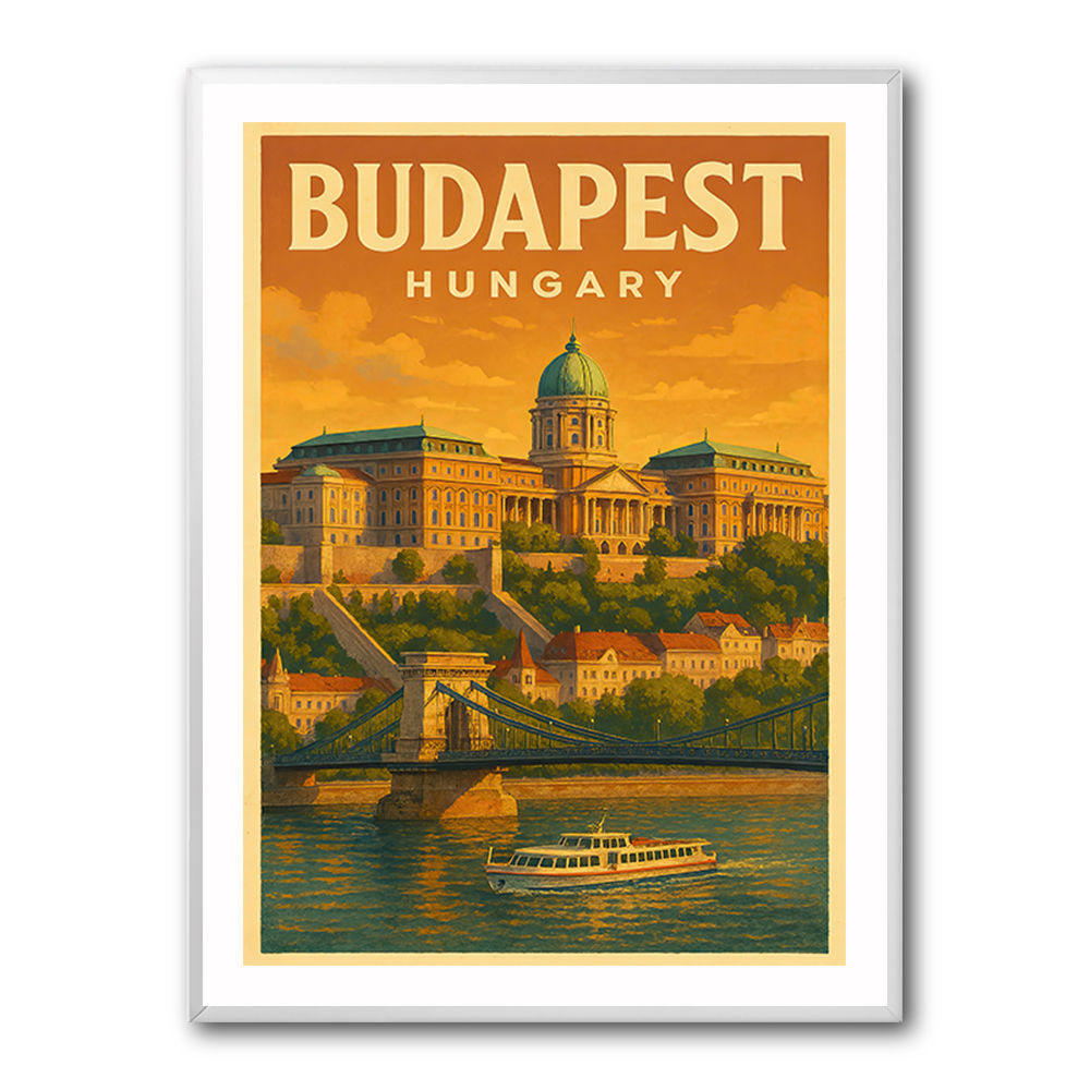 Budapest Buda Castle Travel Poster 1 Wall Art Budapest Buda Castle Travel Poster 1 Wall Art