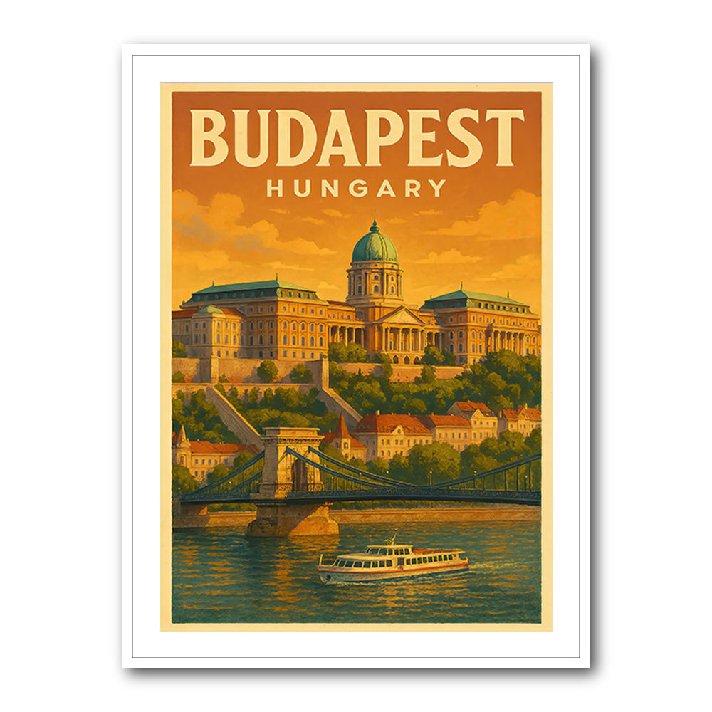 Budapest Buda Castle Travel Poster 1 Wall Art Budapest Buda Castle Travel Poster 1 Wall Art