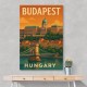 Budapest Buda Castle Travel Poster Wall Art