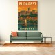 Budapest Buda Castle Travel Poster Wall Art