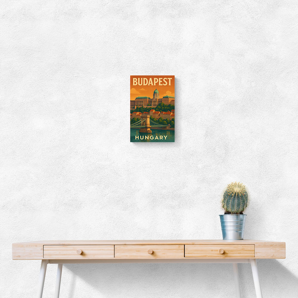 Budapest Buda Castle Travel Poster Wall Art