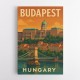 Budapest Buda Castle Travel Poster Wall Art