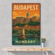 Budapest Buda Castle Travel Poster Wall Art