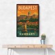 Budapest Buda Castle Travel Poster Wall Art