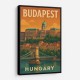 Budapest Buda Castle Travel Poster Wall Art