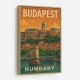 Budapest Buda Castle Travel Poster Wall Art