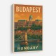 Budapest Buda Castle Travel Poster Wall Art