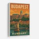 Budapest Buda Castle Travel Poster Wall Art