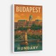Budapest Buda Castle Travel Poster Wall Art