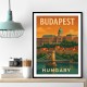 Budapest Buda Castle Travel Poster Wall Art