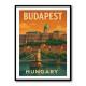 Budapest Buda Castle Travel Poster Wall Art