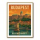 Budapest Buda Castle Travel Poster Wall Art