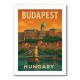 Budapest Buda Castle Travel Poster Wall Art