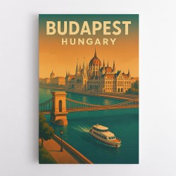 Budapest Travel Poster Wall Art