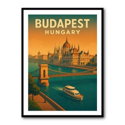 Budapest Travel Poster Wall Art