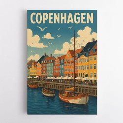 Copenhagen Travel Poster 1 Wall Art