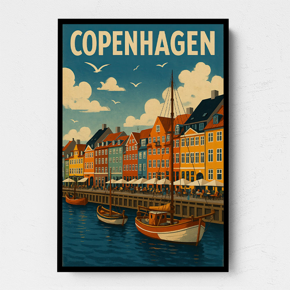 Copenhagen Travel Poster 1 Wall Art Copenhagen Travel Poster 1 Wall Art