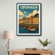 Framed Print Size:: Extra Large 90 x 120 cm Copenhagen Travel Poster 1 Wall Art