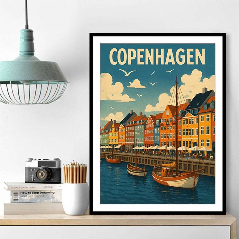 Copenhagen Travel Poster 1 Wall Art Copenhagen Travel Poster 1 Wall Art