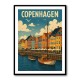 Choose Product Type:: Framed Print
Frame Colour:: Black Copenhagen Travel Poster 1 Wall Art
