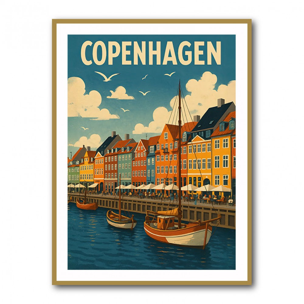 Copenhagen Travel Poster 1 Wall Art Copenhagen Travel Poster 1 Wall Art