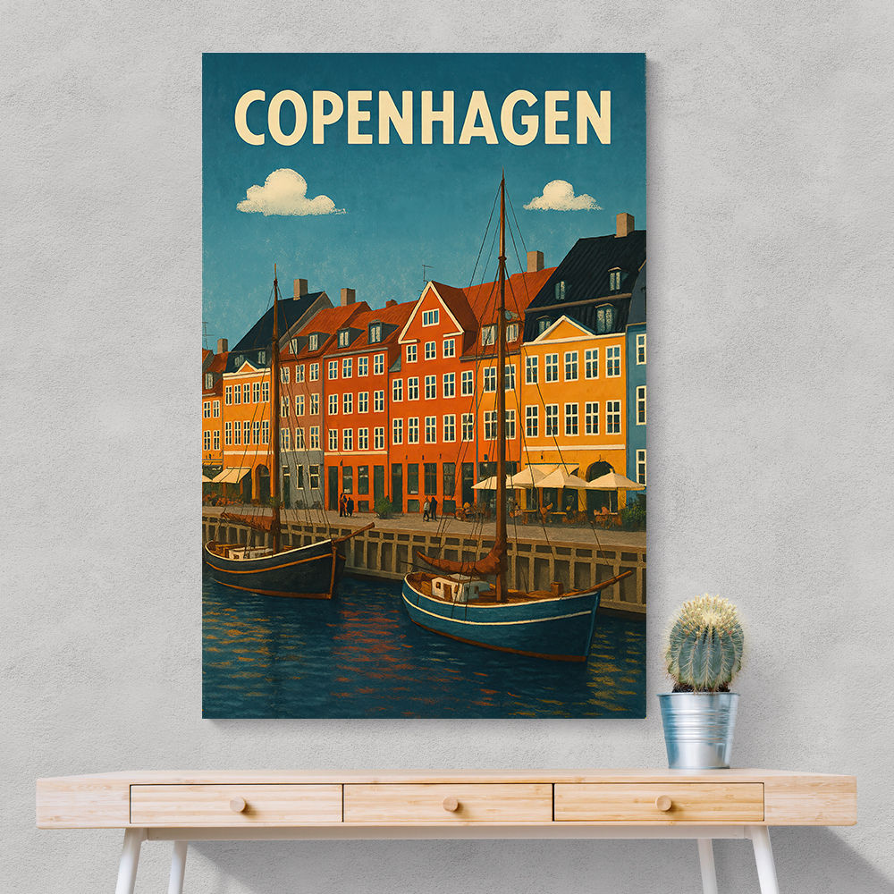 Copenhagen Travel Poster Wall Art