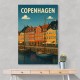 Copenhagen Travel Poster Wall Art
