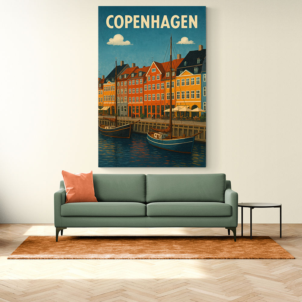 Copenhagen Travel Poster Wall Art