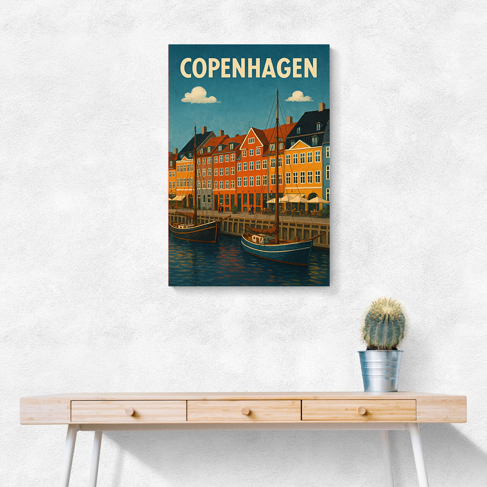 Copenhagen Travel Poster Wall Art
