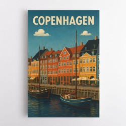 Copenhagen Travel Poster Wall Art