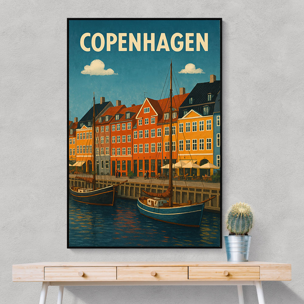 Copenhagen Travel Poster Wall Art
