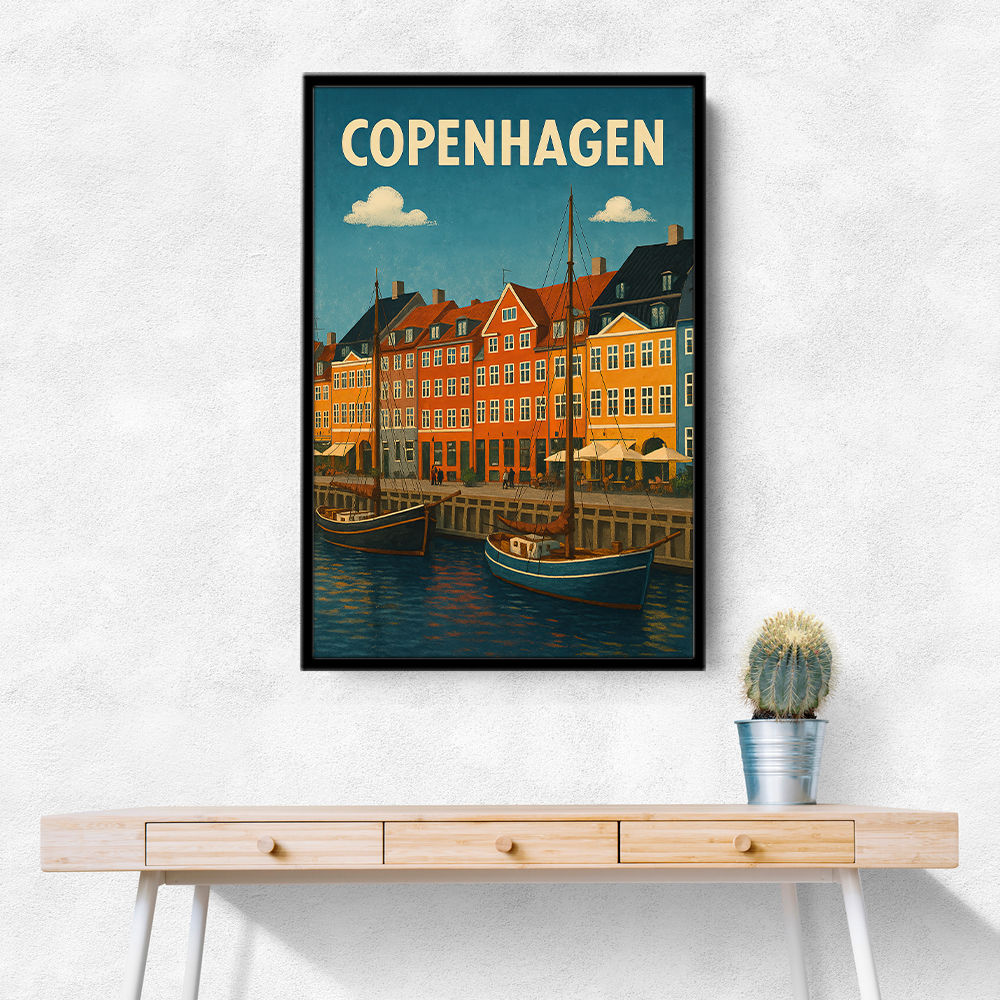 Copenhagen Travel Poster Wall Art