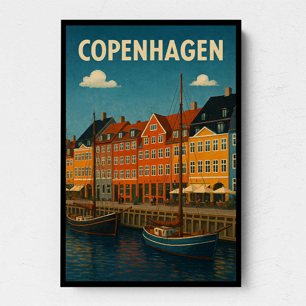 Copenhagen Travel Poster Wall Art