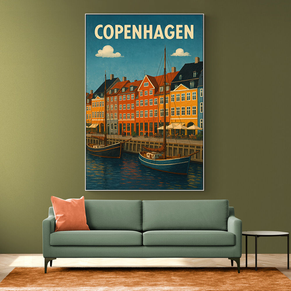 Copenhagen Travel Poster Wall Art