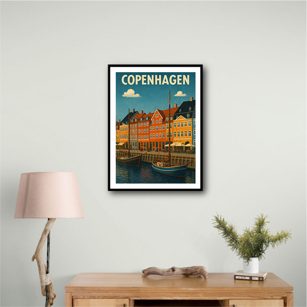 Copenhagen Travel Poster Wall Art