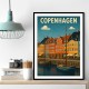 Copenhagen Travel Poster Wall Art