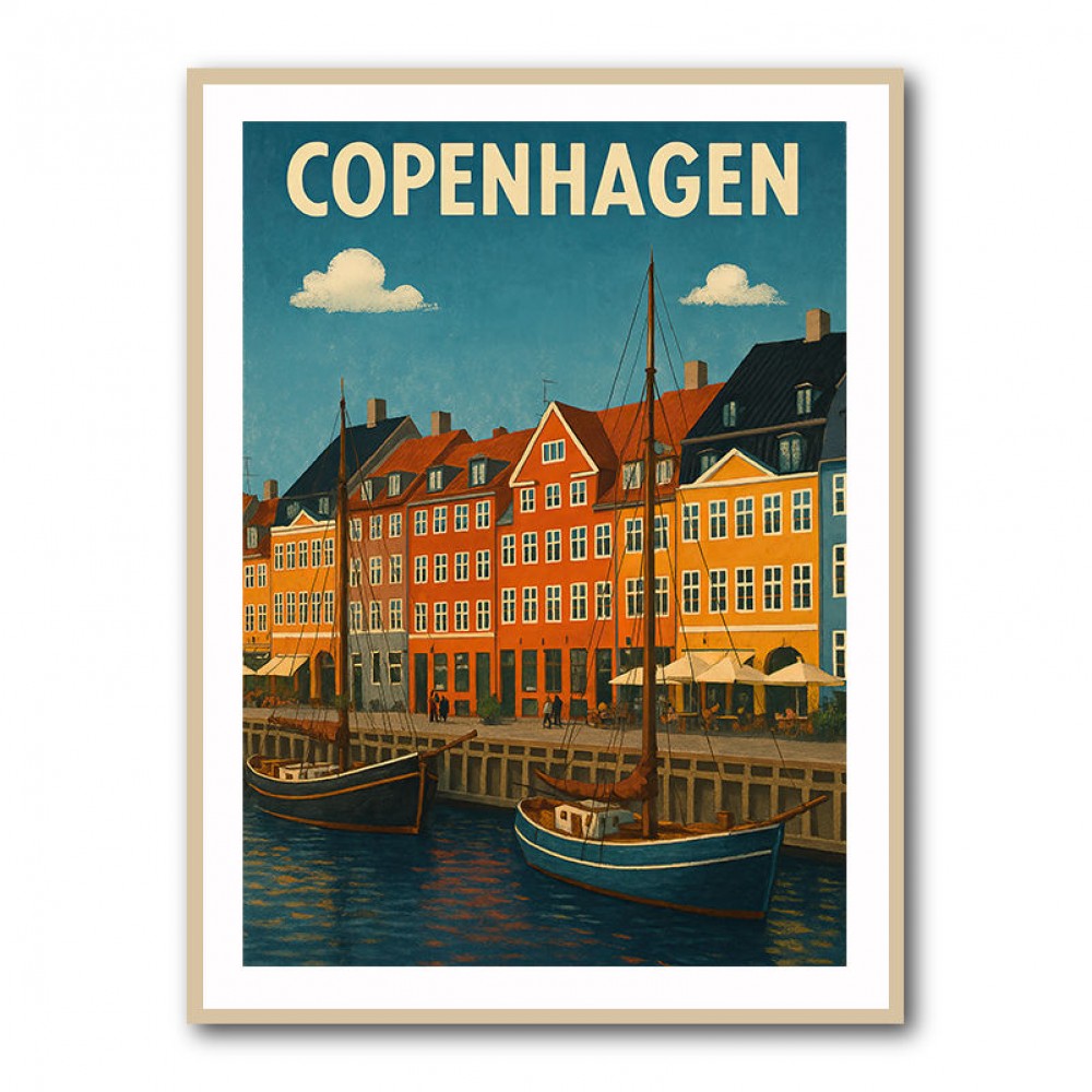 Copenhagen Travel Poster Wall Art