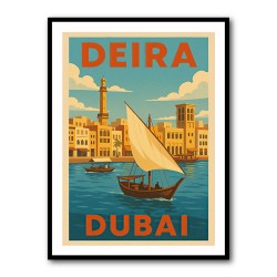 Deira Dubai Travel Poster 1 Wall Art
