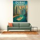 Dubai Marina Skyline Travel Style Poster Wall Art
