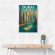 Dubai Marina Skyline Travel Style Poster Wall Art