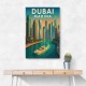Dubai Marina Skyline Travel Style Poster Wall Art