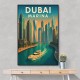 Dubai Marina Skyline Travel Style Poster Wall Art