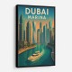 Dubai Marina Skyline Travel Style Poster Wall Art