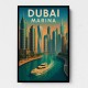 Dubai Marina Skyline Travel Style Poster Wall Art