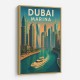 Dubai Marina Skyline Travel Style Poster Wall Art
