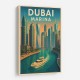Dubai Marina Skyline Travel Style Poster Wall Art