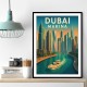 Dubai Marina Skyline Travel Style Poster Wall Art